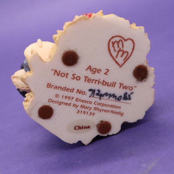 Mary’s Moo Moos Age 2 Cow Figurine Cake Topper Not So Terri-bull Two - Vintage - Picture 3 of 3